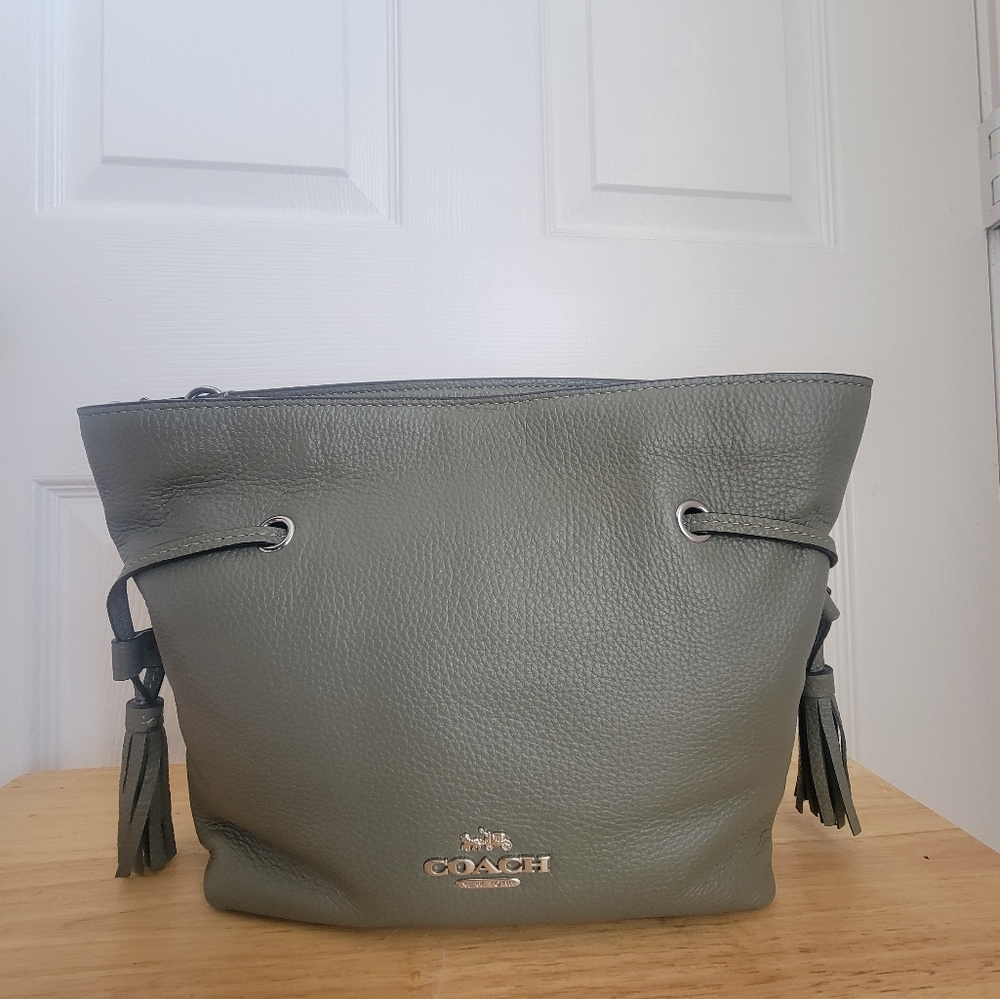 AUTHENTIC Coach Andy Crossbody Bag (Dark Sage w/ SILVER HARDWARE)